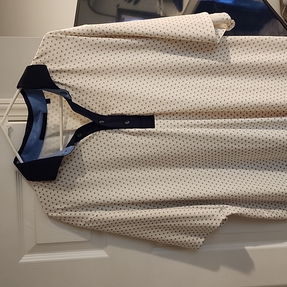 Greyson blue/white golf shirt